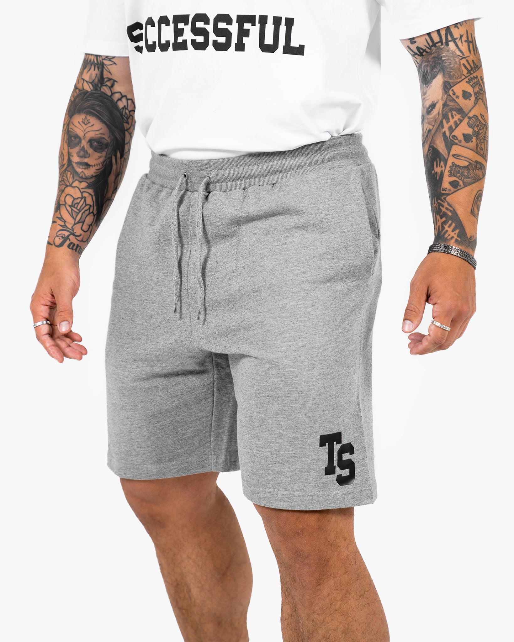 WKND Mens Comfort Shorts - Heather Grey w/ Black